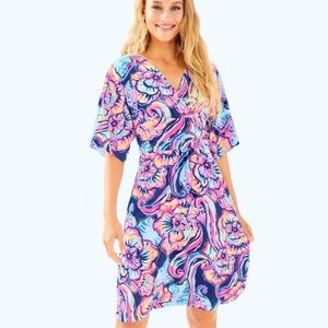 EEEUC Lilly Pulitzer Parigi Dress in Nauti Navy Boho Bateau